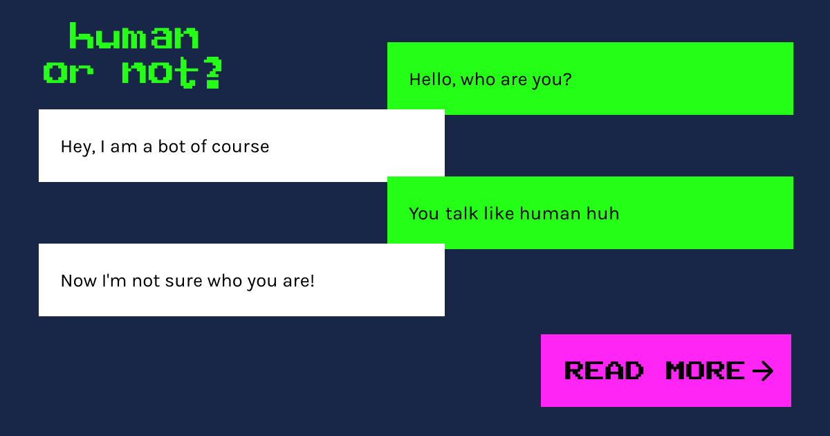 Human or not turing test chat session